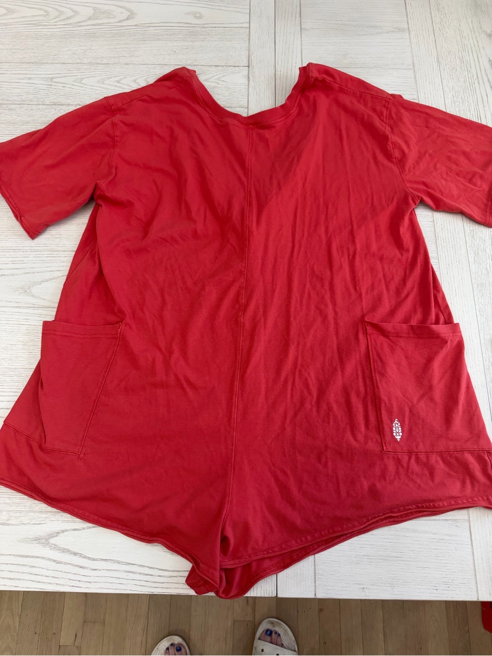 Free People movement Short Sleeve Romper with Pockets